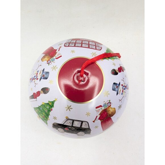 Set of 2 Ornaments Milly Green Tin Spherical Christmas Star stripes Santa READ - Picture 12 of 16